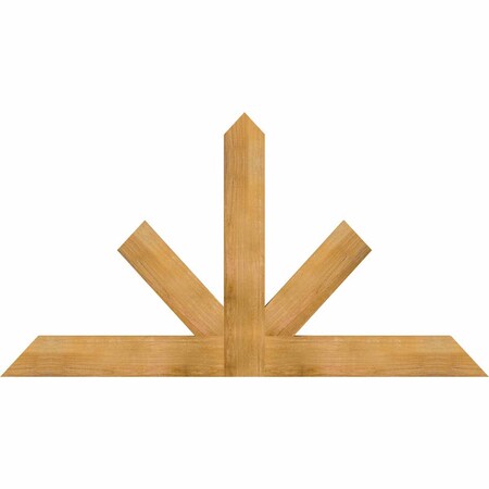 Ekena Millwork Saratoga Rough Sawn Timber Gable Bracket, Western Red Cedar, 72"W x 39"H x 2"D x 6"F, 13/12 Pitch GBW072X39X0206SAR00RWR